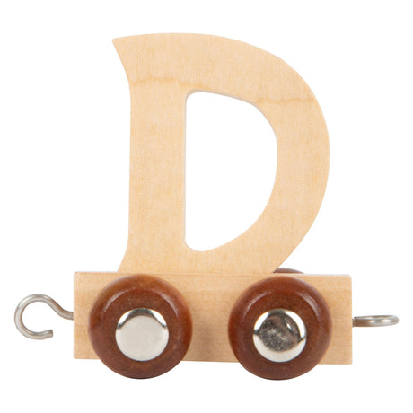 Kleiner Fuß - Buchstabenzug aus Holz - d