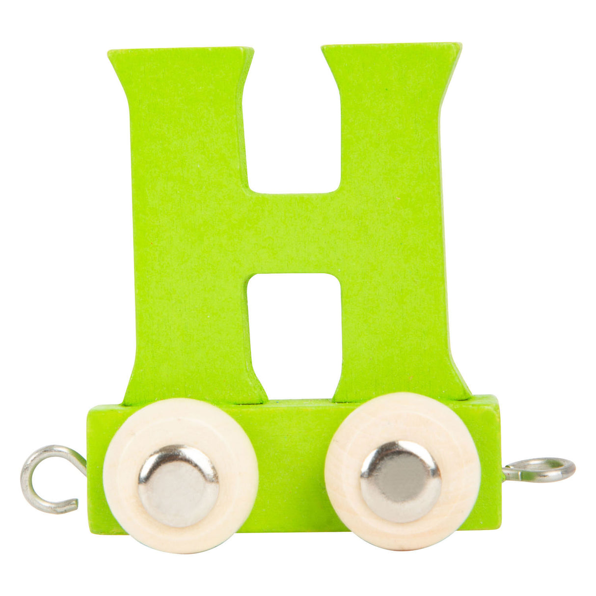 Kleiner Fuß - Buchstabenzug aus Holz in Farbe - h