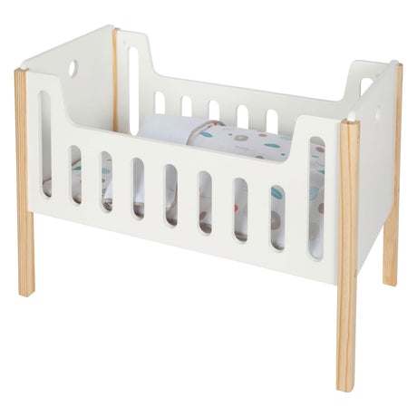 Kleiner Fuß - Holzpuppenbett kleine Knopf