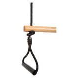 Kleiner Fuß - Holz -Trapezschwung mit Gymnastkreisen schwarze Linie