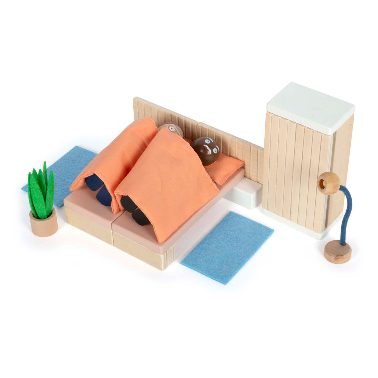 Small Foot – Schlafzimmer mit Puppenhausmöbeln aus Holz