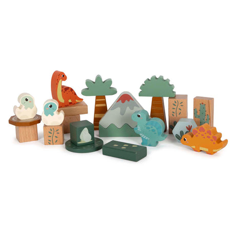 Small Foot - Dino-Bauklötze aus Holz, 50 Stk.
