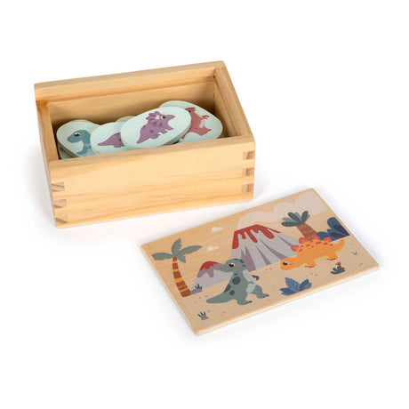 Small Foot - Memospiel Dino aus Holz in Aufbewahrungsbox