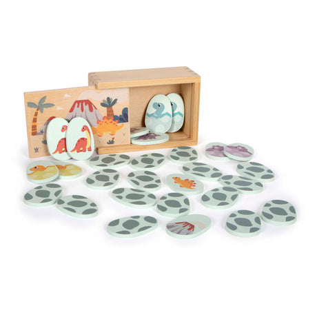 Small Foot - Memospiel Dino aus Holz in Aufbewahrungsbox