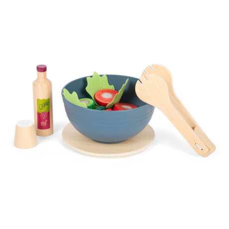 Small Foot - Holzspielzeug-Essen-Salat-Spielset, 11-teilig.