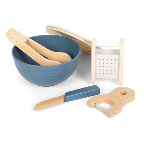 Small Foot - Holzspielzeug-Essen-Salat-Spielset, 11-teilig.