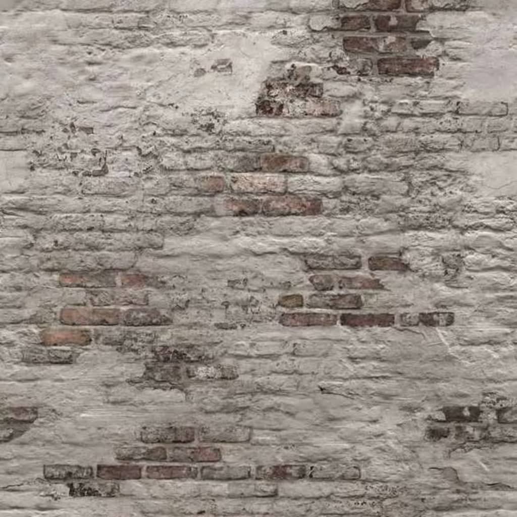 Niederländische Wandverkaufsfoto Tapete alte Ziegelmauer Grau