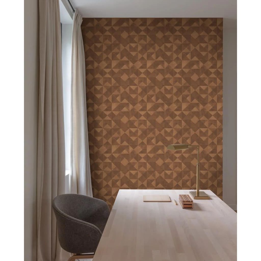 Noordwand tapete topchische grafische Formen Facette Metallic Oranje