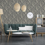 Niederländische Wandverkleidung Wallpaper Mae Black und Beige