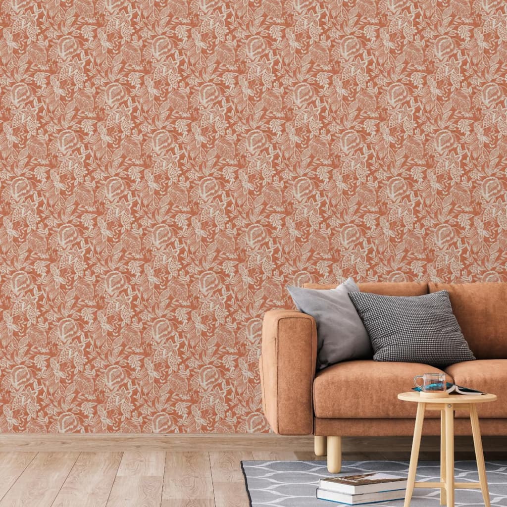 Niederländische Wandverkleidung Wallpaper Mae Oranje und Beige