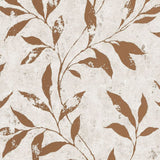 Niederländische Wandverkleidung Tapete Blatt beige und braun