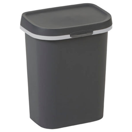 Curver Abfallbehälter Mistral flach 10 Liter Anthrazit 25x17x30 cm (BxTxH)