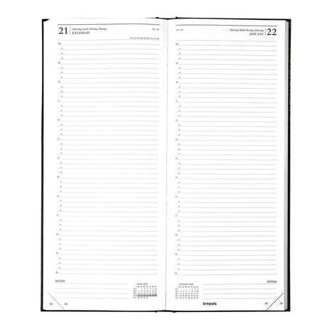 Brepols Kalender Saturn 1 Tag 2026 lang schwarz