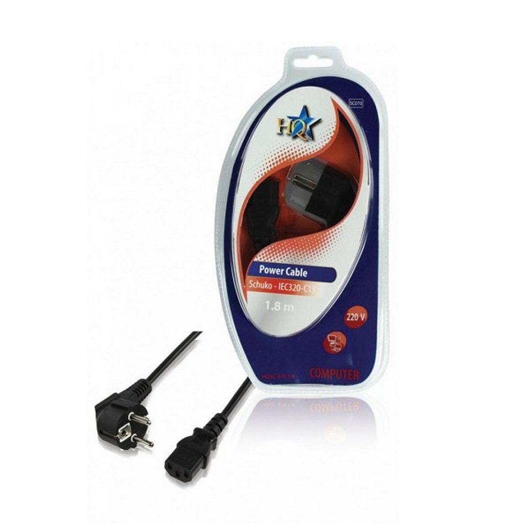 HQ SC070 Stromkabel Shuko IEC320-C13 1,80 m schwarz