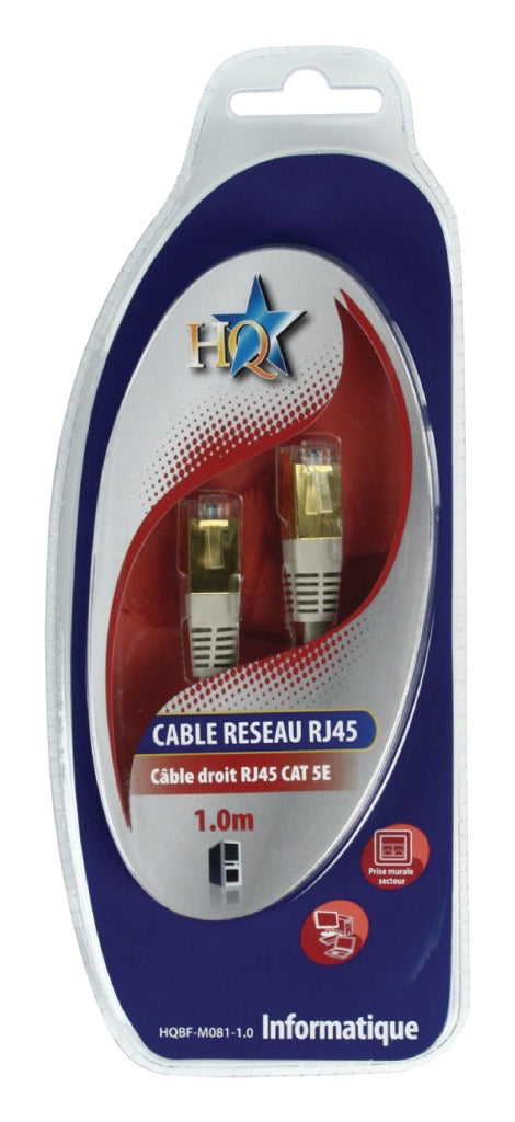 HQ BF-M081-1.0 Cat5e UTP Netzwerkkabel RJ45 (8 8) Stecker – RJ45 (8 8) Stecker 1,00 m Grau