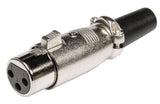 Valueline XLR-3FCL-Stecker XLR 3-polig weiblich Metall Silber