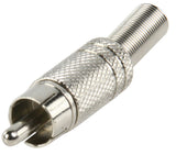 Valueline cc-010 Cinch-Stecker + Prt. Metall rot vergoldet