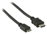 Valueline VLVP34500B10 Hochgeschwindigkeits-HDMI-Kabel mit Ethernet-HDMI – HDMI-Mini-Stecker, 1,00 m, Schwarz