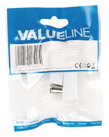 Valueline vlsp40900w abgewinkelte Koax-Stecker, Koax-Stecker, weiß