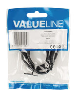 Valueline vlap22000b05 Klinken-Stereo-Audiokabel 3,5 mm Stecker – 3,5 mm Stecker 0,50 m schwarz