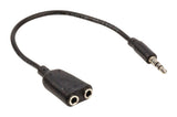 Valueline vlap22100b02 Klinken-Stereo-Audio-Verteilerkabel 3,5 mm Stecker – 2 x 3,5 mm Buchse 0,20 m schwarz