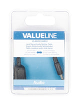 Valueline vlab22100b02 Klinken-Stereo-Audio-Verteilerkabel 3,5 mm Stecker – 2 x 3,5 mm Buchse 0,20 m schwarz