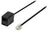 Valueline Valueline VLTP90205B100 Telekommunikations-Verlängerungskabel, RJ11-Stecker, RJ11-Buchse, 10,0 m, Schwarz