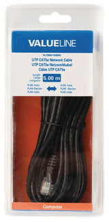 Valueline vlcb85100b50 UTP Cat5e Netzwerkkabel RJ45 Stecker – RJ45 Stecker 5,00 m schwarz