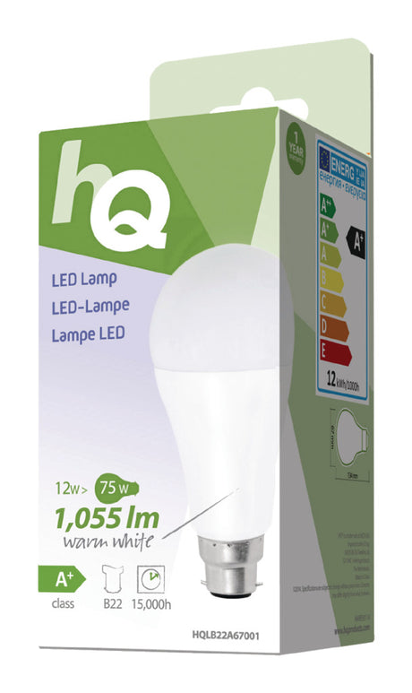 HQ LB22A67001 A67 B22 12 W (75 W) LED-Glühbirne