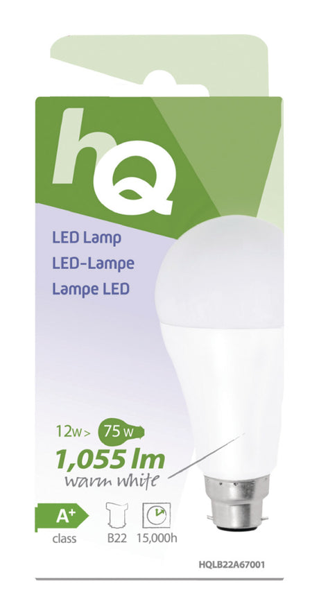 HQ LB22A67001 A67 B22 12 W (75 W) LED-Glühbirne