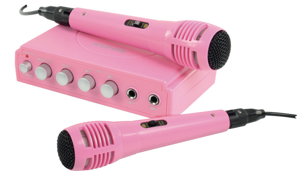 K ouml;nig König hav-km11p Karaoke-Mixer rosa