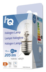 HQ HQ HQHE27 Ball001 Halogenlampe Kugel E27 18 W 205 lm 2.800 K