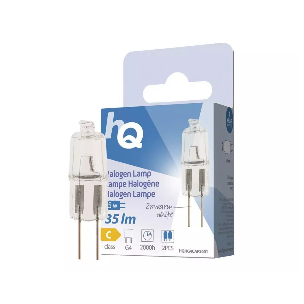 HQ Halogenlampe G4 5W 35lm Warmweiß 2 Stück