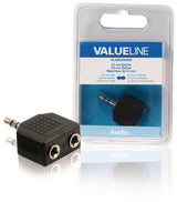 Valueline vlab22945b Audio-Splitter 3,5 mm Stecker – 2x Buchse schwarz