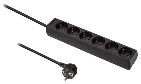 Valueline vles615f001bl Steckdose 6-fach 1,50 m schwarz