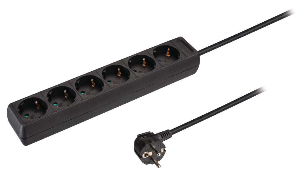 Valueline vles615f001bl Steckdose 6-fach 1,50 m schwarz