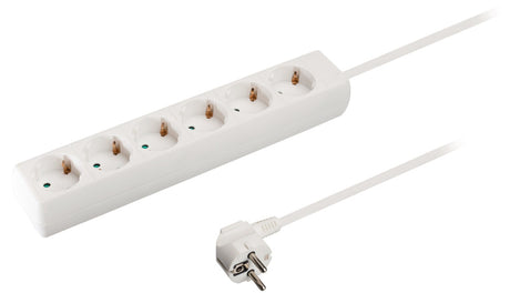 Valueline vles630f001wh Steckdose 6-fach 3,00 m weiß