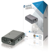 K ouml;nig König KNACO2502 Digital Audio Konverter 1x Toslink Buchse + 1x S PDIF (RCA) Buchse 1x Toslink Buchse + 1x SPDIF (RCA) Buchse Dunkelgrau