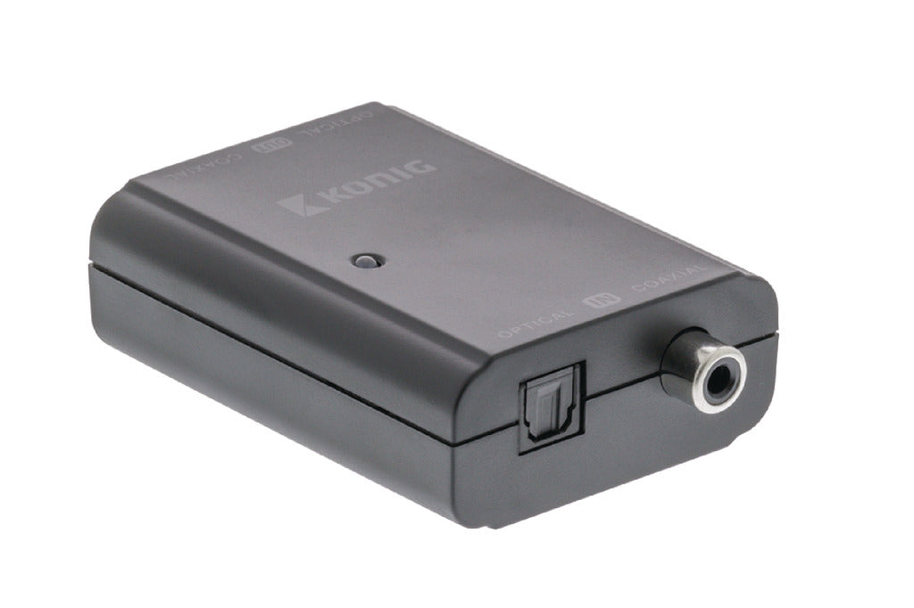 K ouml;nig König KNACO2502 Digital Audio Konverter 1x Toslink Buchse + 1x S PDIF (RCA) Buchse 1x Toslink Buchse + 1x SPDIF (RCA) Buchse Dunkelgrau