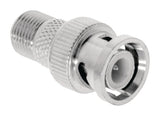 Valueline VLSP41965M Antennenadapter BNC-Stecker – F-Stecker Buchse Silber