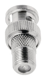 Valueline VLSP41965M Antennenadapter BNC-Stecker – F-Stecker Buchse Silber