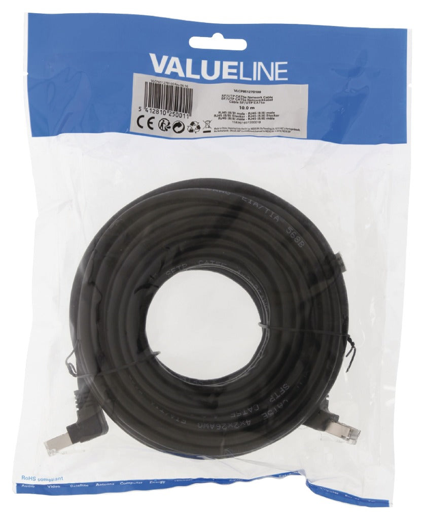 Valueline vlcp85127b100 Cat5e SF UTP Netzwerkkabel RJ45 (8 8) männlich – RJ45 (8 8) männlich 10,0 m schwarz