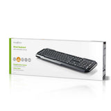 Nedis kbmu100bkus kabelgebundene USB-Tastatur mit Multimedia-Tasten, international