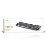 Nedis kbmu100bkus kabelgebundene USB-Tastatur mit Multimedia-Tasten, international