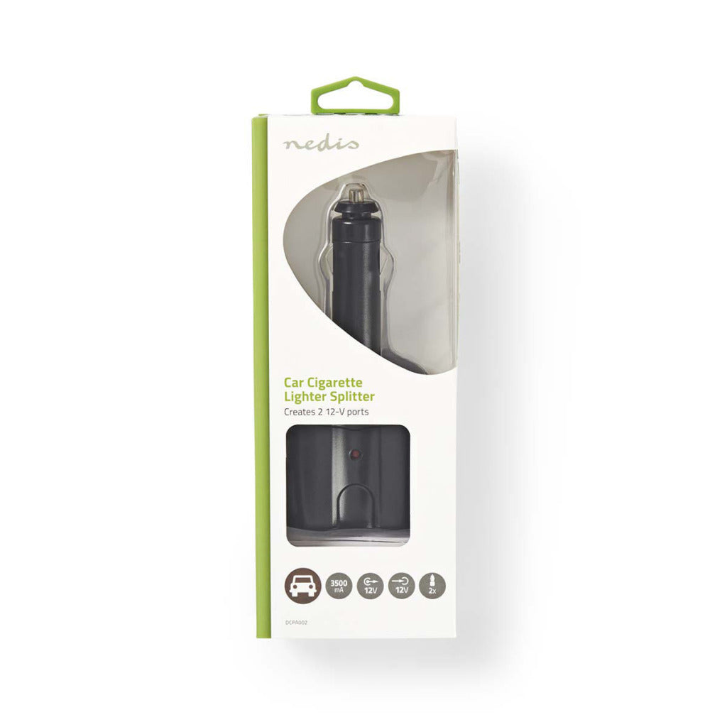 Nedis DCPA002 Universal-DC-Netzteil, 12 VDC, 2-Wege-Autoladegerät