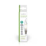 Nedis ledbfe14canft2 Retro-LED-Glühbirne E14 Kerze mit gebogener Spitze 4,8 W 470 lm