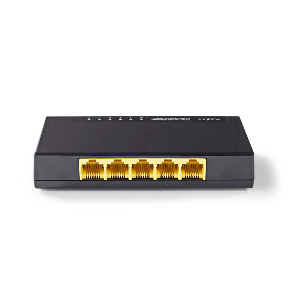Nedis NSWH5P100BK Netzwerk-Switch 5 Ports 1 Gbit/s LED-Anzeigeleuchten