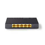 Nedis NSWH5P100BK Netzwerk-Switch 5 Ports 1 Gbit/s LED-Anzeigeleuchten