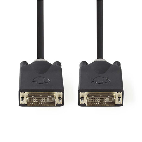 Nedis CCBP32000AT20 DVI-Kabel DVI-D 24+1-poliger Stecker – DVI-D 24+1-poliger Stecker 2,0 m Anthrazit