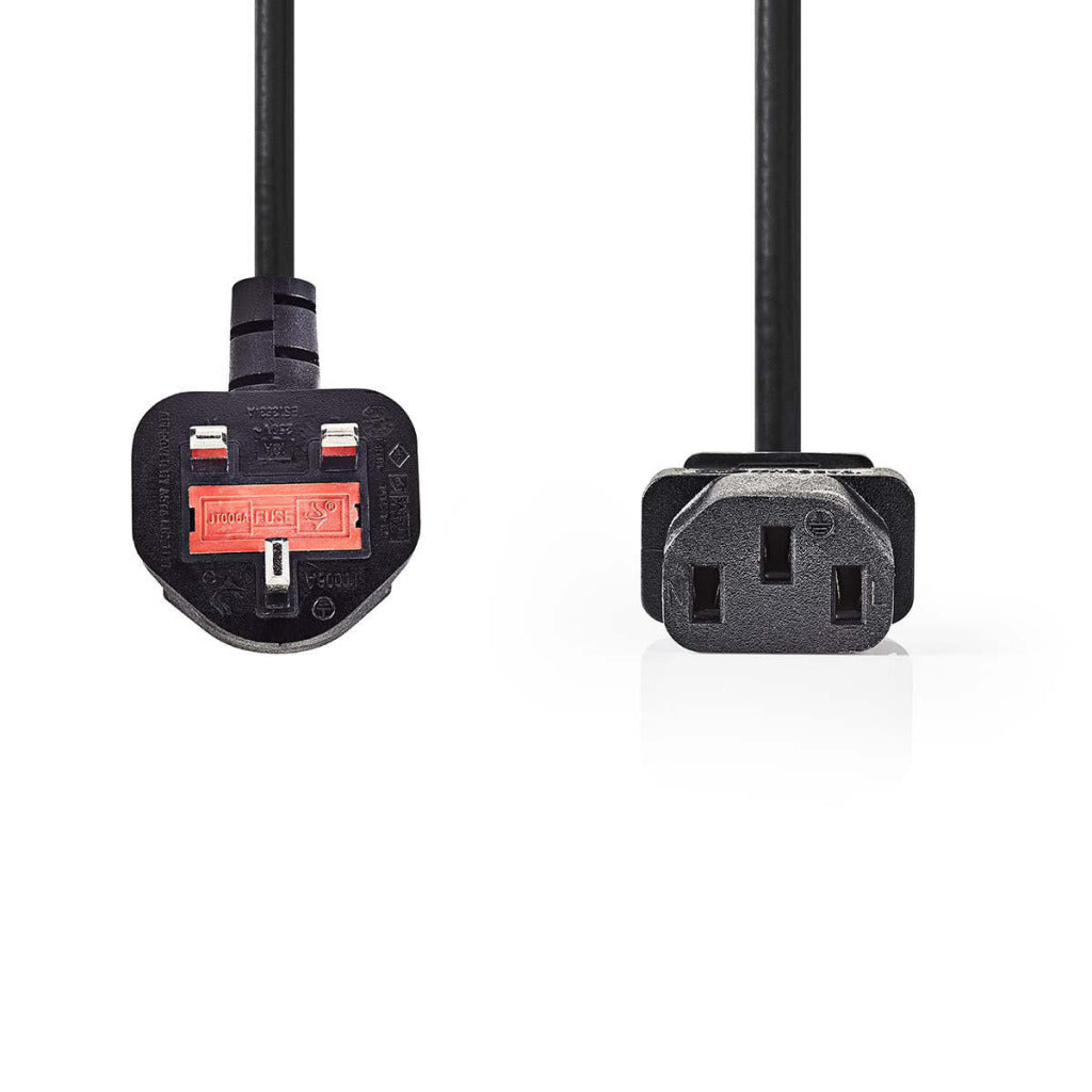 Nedis CEGP11100BK20 Stromkabel Stecker Typ G (VK) – IEC-320-C13 2,0 m schwarz